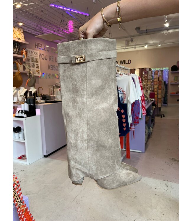 Celine Boots met flap - Beige