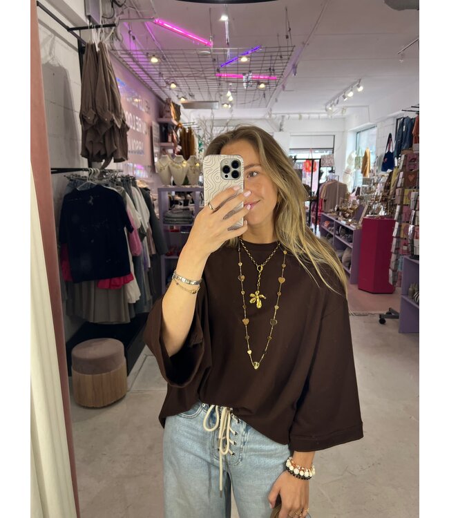 Mybel Oversized Shirt - Brown