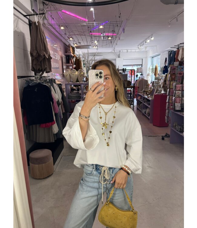 Mybel Oversized Shirt - White