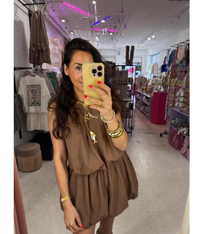 Vivian Balloon Skirt - Brown