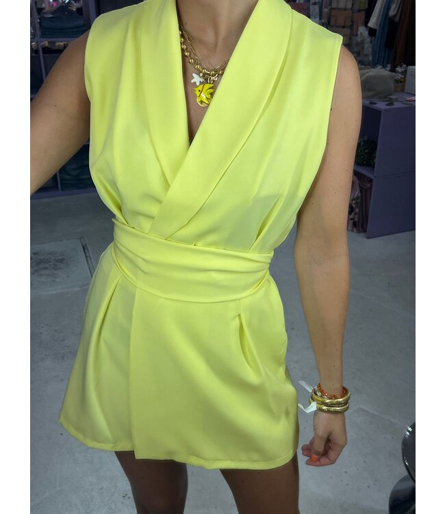 Sofie Blazer Playsuit - Yellow