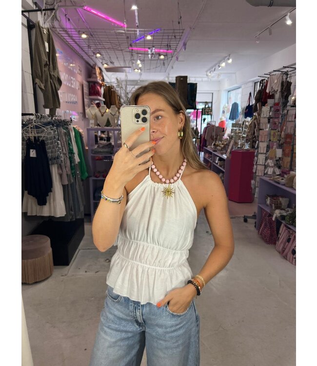 Clair Haltertop - White