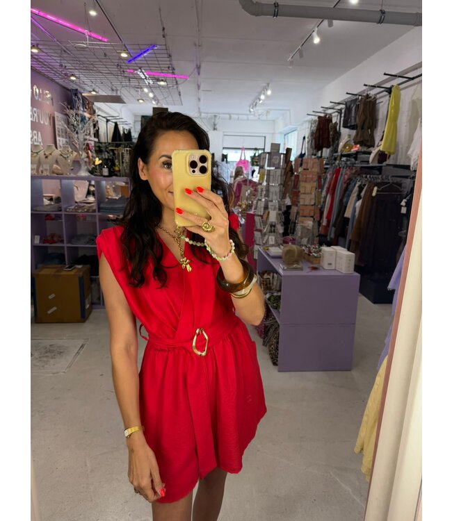 Tess Jumpsuit - Red