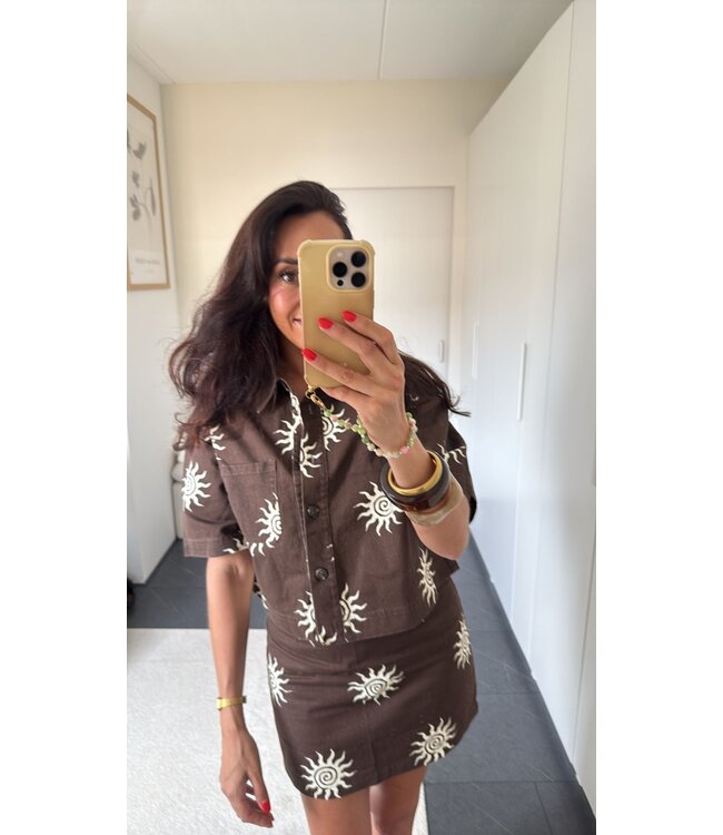 Sun Daze Skirt - Brown