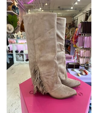 Erynn Fringe Boots - Taupe