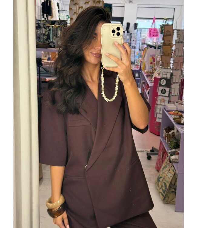 Liora Blazer - Aubergine