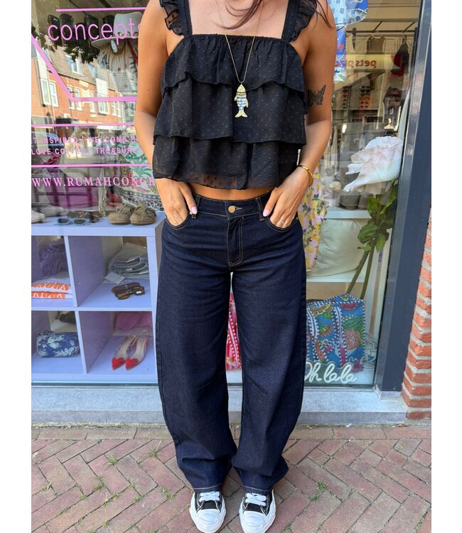 Rivv Balloon Jeans - Dark Blue