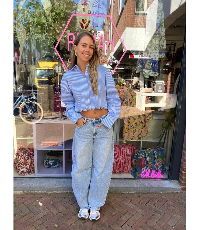 Susie Barrel Jeans - Light Blue