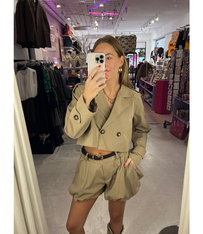 Charly Trenchcoat Jacket - Mocca Mouse