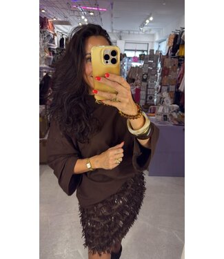 NIka Skirt - Brown Glitter
