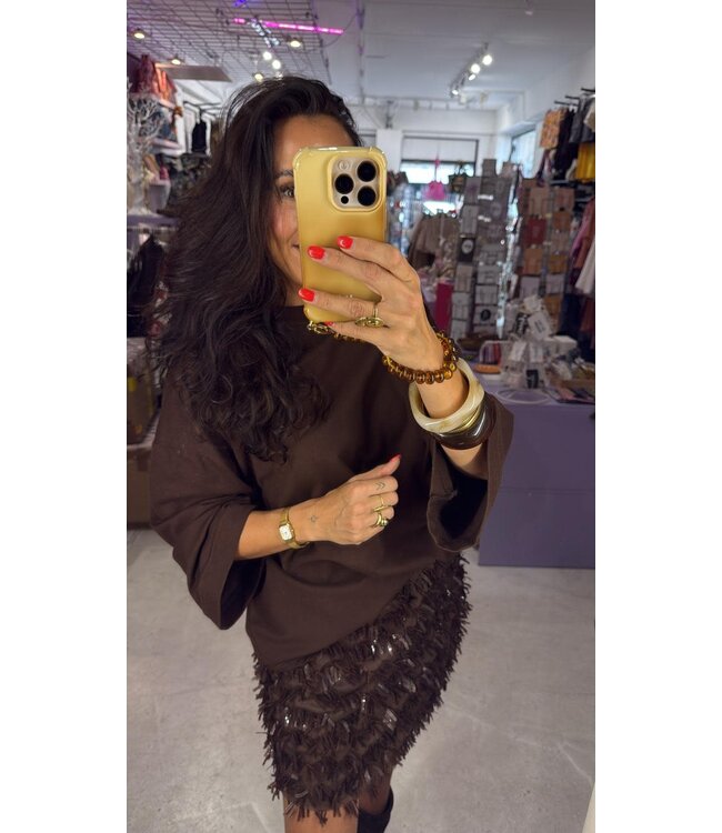 NIka Skirt - Brown Glitter