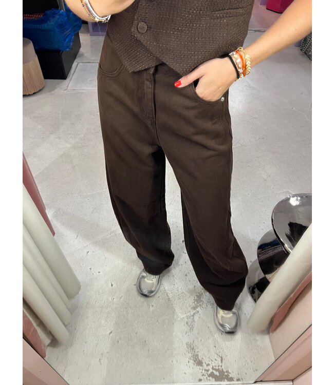 Feel Barrel Jeans - Brown