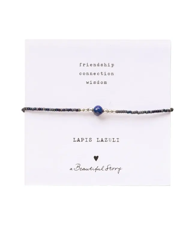 A BEAUTIFUL STORY Iris Card - Lapis Lazuli Bracelet