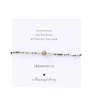 A BEAUTIFUL STORY Iris Card - Labradorite Bracelet
