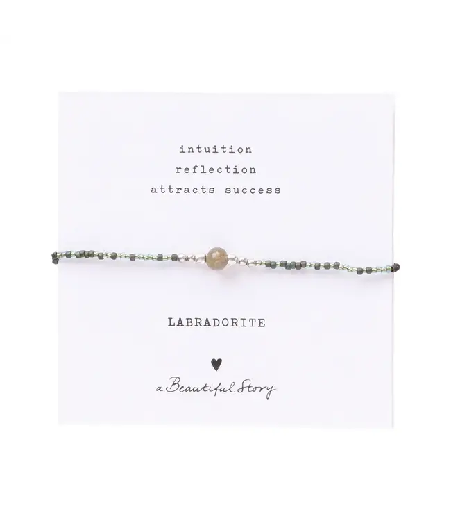 A BEAUTIFUL STORY Iris Card - Labradorite Bracelet
