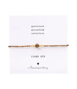 A BEAUTIFUL STORY Iris Card - Tiger Eye Bracelet