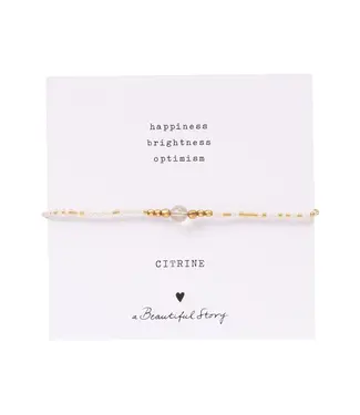 A BEAUTIFUL STORY Iris Card - Citrine Bracelet