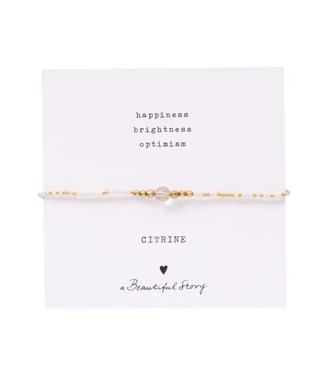 A BEAUTIFUL STORY Iris Card - Citrine Bracelet