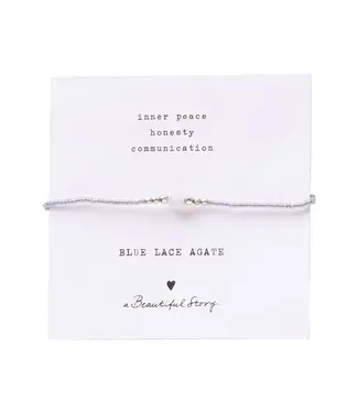 A BEAUTIFUL STORY Iris Card - Blue Lace Agate
