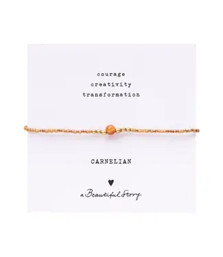 A BEAUTIFUL STORY Iris Card - Carnelian Bracelet
