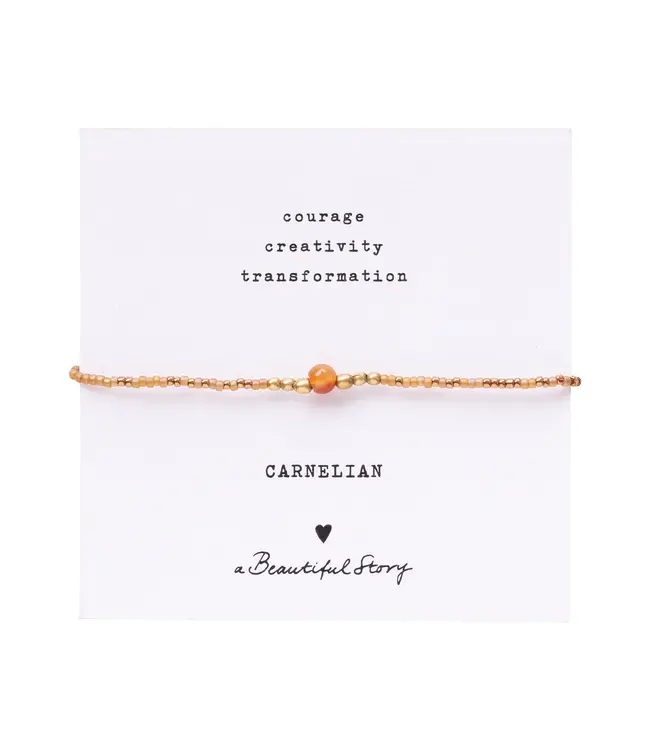 A BEAUTIFUL STORY Iris Card - Carnelian Bracelet