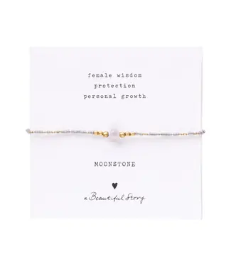 A BEAUTIFUL STORY Iris Card - Moonstone Bracelet