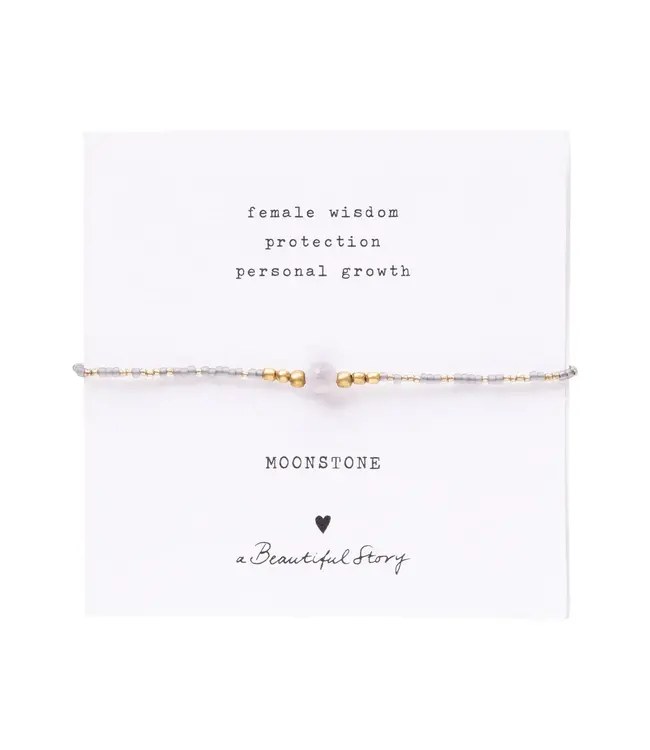 A BEAUTIFUL STORY Iris Card - Moonstone Bracelet