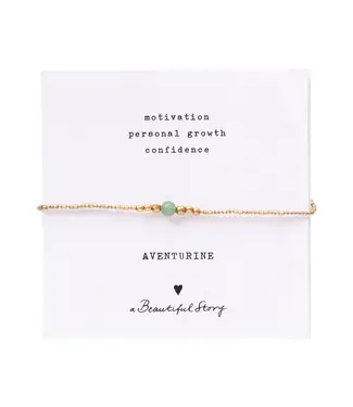 A BEAUTIFUL STORY Iris Card - Aventurine Bracelet