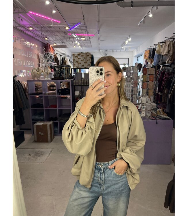 Maud Balloon Jacket - Beige