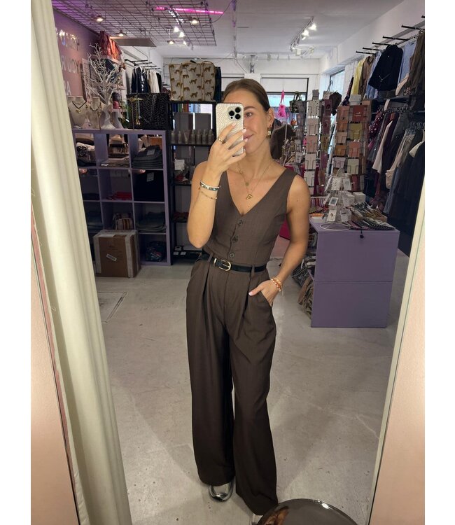 Chelsea Jumpsuit - Brown