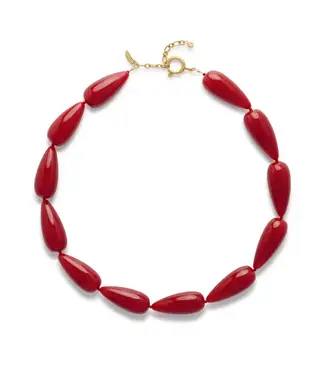Le Veer Red Teardrop Necklace
