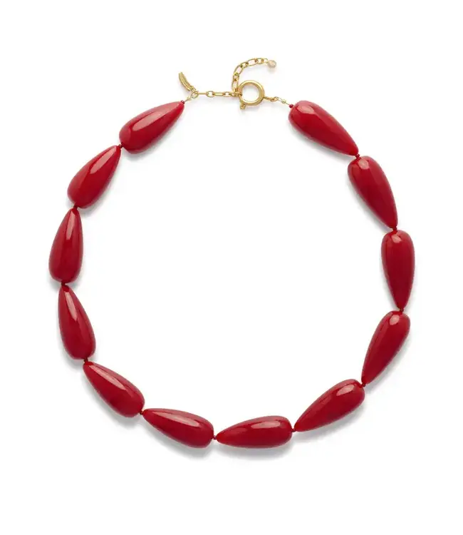 Le Veer Red Teardrop Necklace