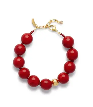 Le Veer Red Bold Bracelet