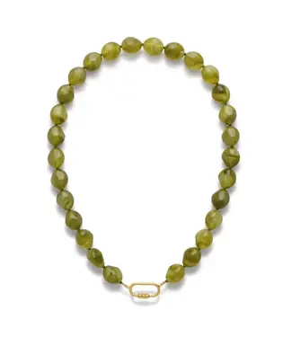 Le Veer Green Nugget Necklace