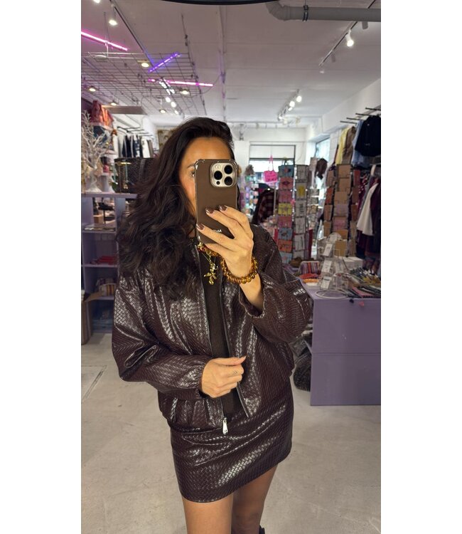 Esmee Skirt - Bugundy/Brown