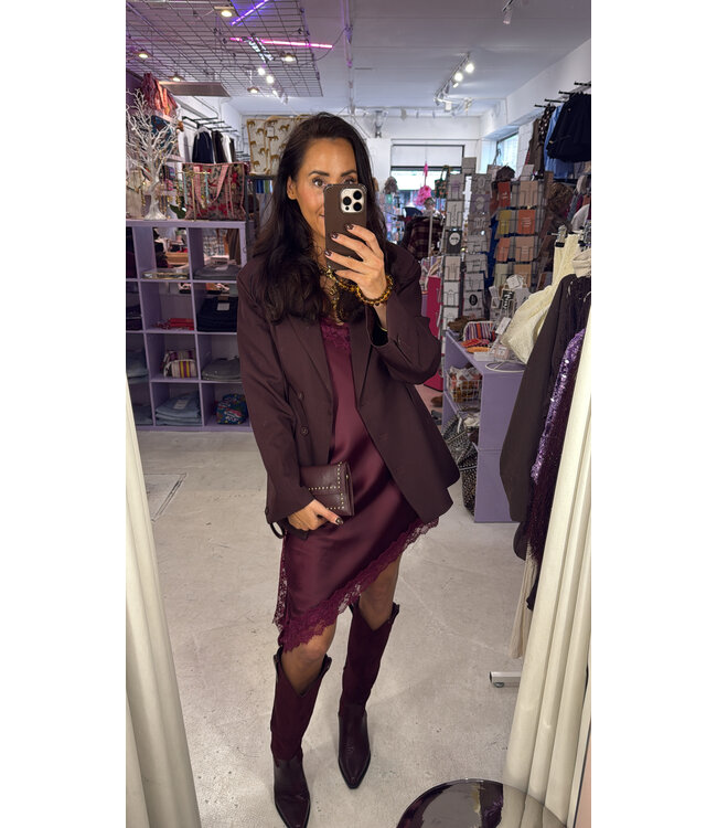 Mely Dress - Burgundy