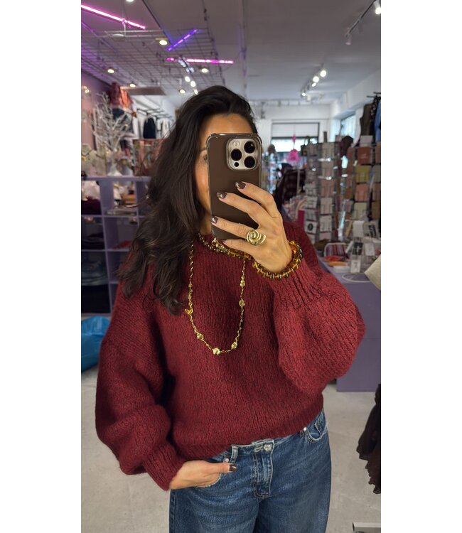 Cozy Winter Knit - Bordeaux