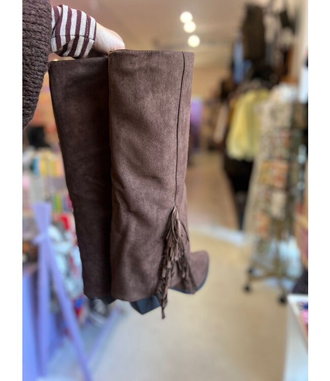 Erynn Fringe Boots - Brown
