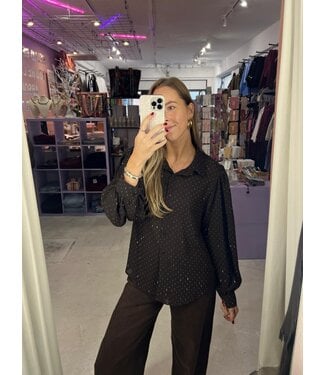 Lize Sparkle Blouse - Brown