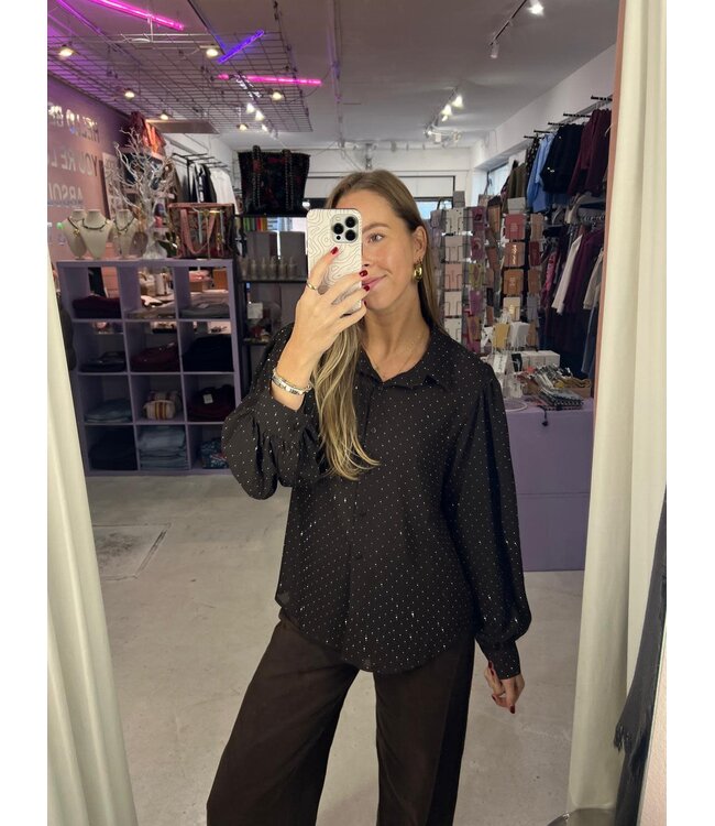 Lize Sparkle Blouse - Brown