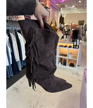 Zaar Fringe Boots - Brown