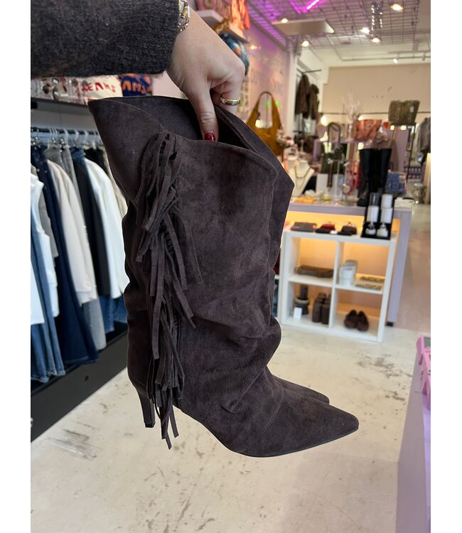 Zaar Fringe Boots - Brown