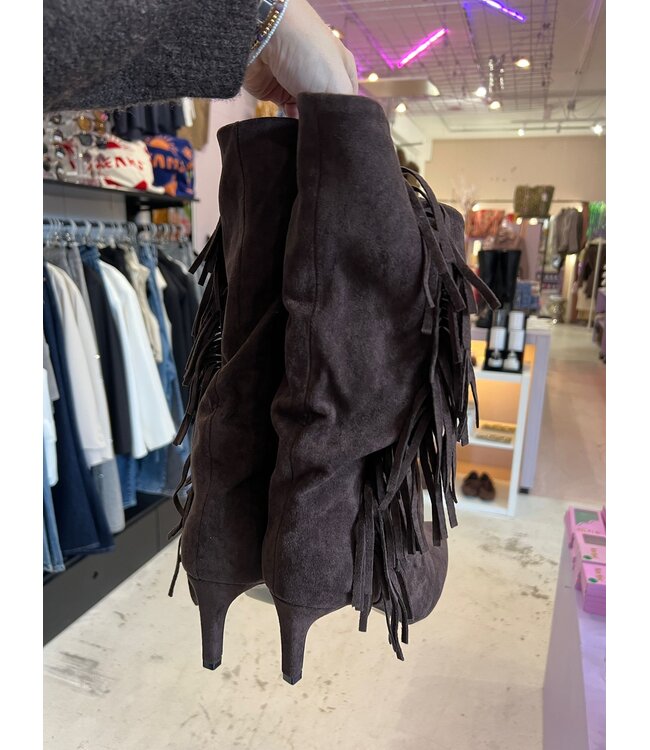Zaar Fringe Boots - Brown