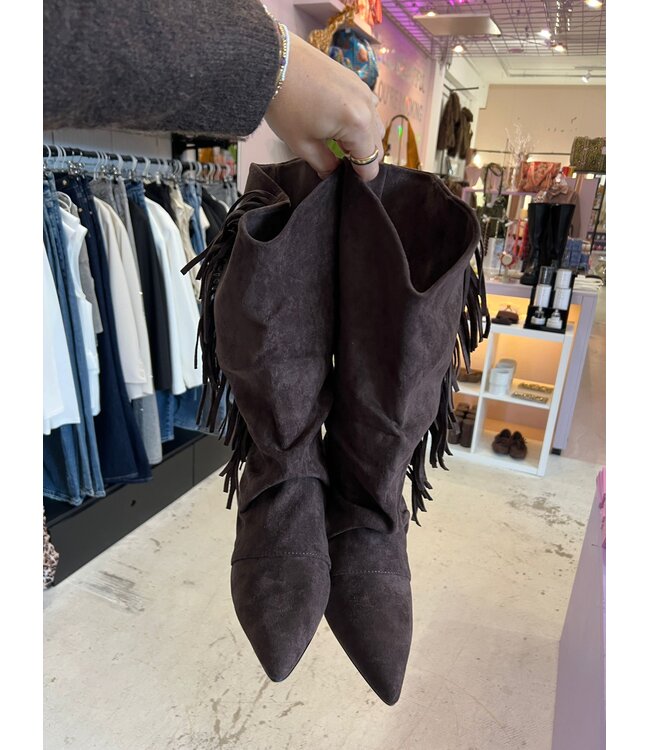 Zaar Fringe Boots - Brown