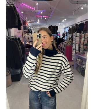 Elles Knit - Navy Stripe