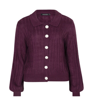 Ydence Knitted Top Colette - Aubergine