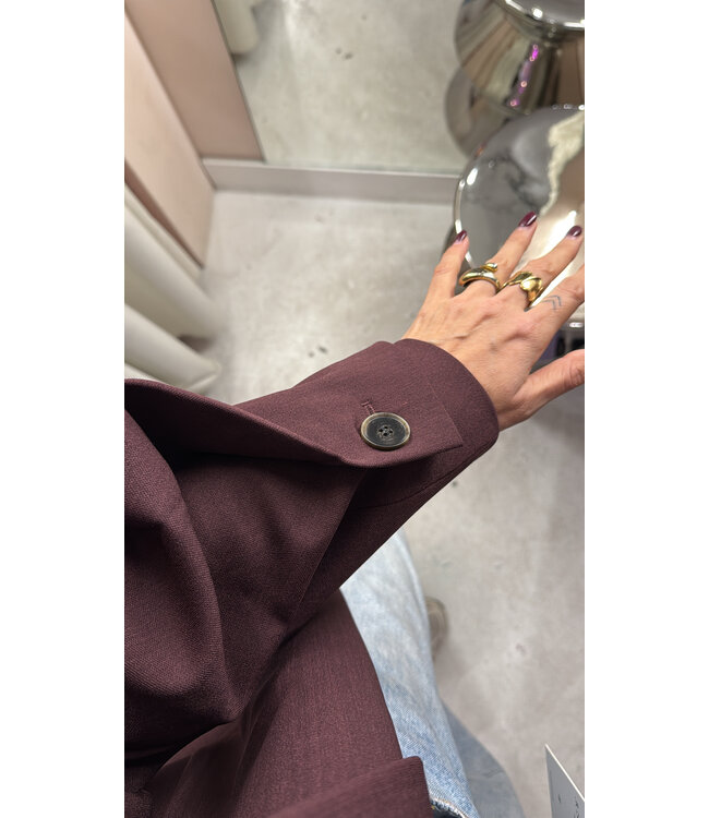 Menna Blazer - Burgundy