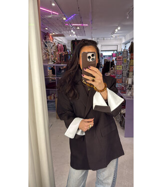 Elenza Oversized Blazer - Brown