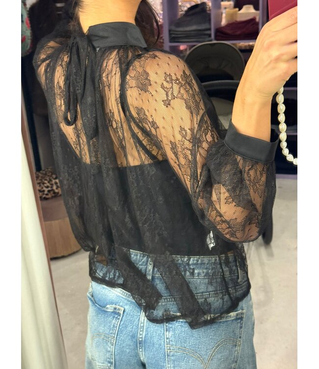 Phoebe Lace Top - Black