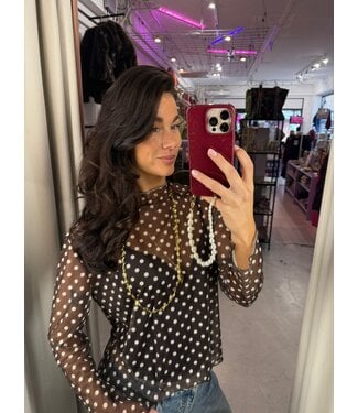 Steffie Dots longsleeve - Brown